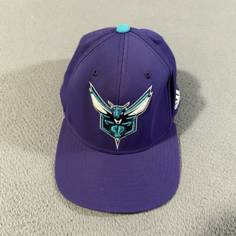 Charlotte Hornets Hat Cap Strap Back Mens One Size Gray NBA Basketball Adidas